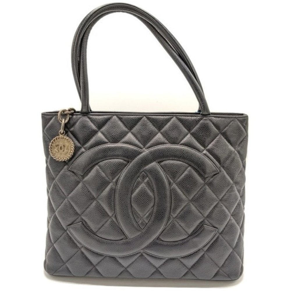 SOLD Chanel | Medallion Tote, Caviar Blue